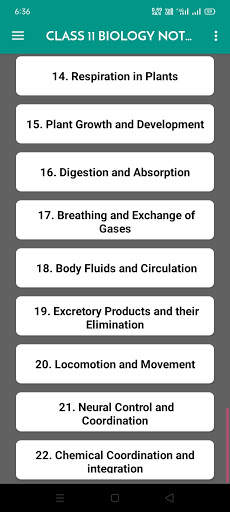Class 11 Biology Notes screenshot 2