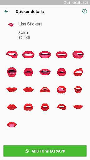 Lips Stickers - WAStickerApps screenshot 2