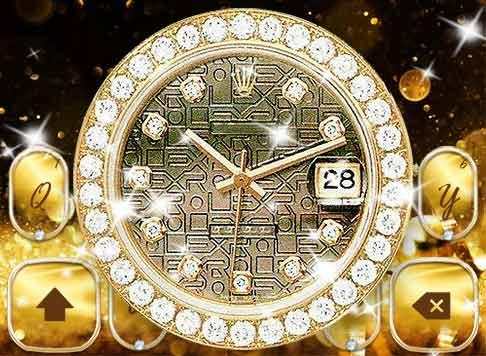 Gold Diamand Watch Keyboard screenshot 1