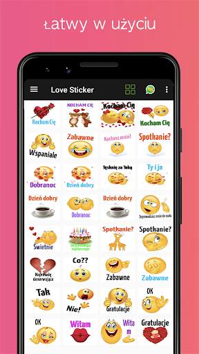 Miłość Naklejka WAStickerApps screenshot 1