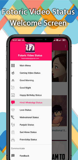 Fotoric Video Status-Romantic Feeling Video Status screenshot 1