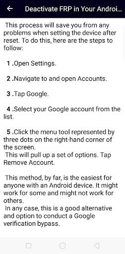 FRP Bypass Guide All phones screenshot 5