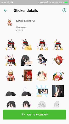 Kawaii Anime Stickers  for WhatsApp screenshot 1