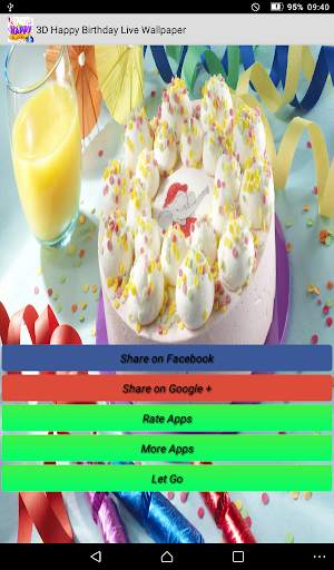 Happy Birthday Live Wallpaper - Screen Lock,Sensor screenshot 3