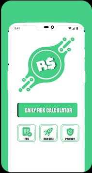 Daily Free RBX Calculator - Rubuxator скриншот 1