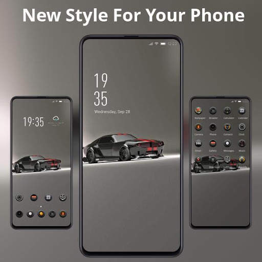 Bright light Black sport car theme V11 pro screenshot 2