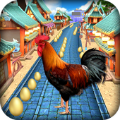 Angry Rooster Run - Animal Escape Subway Run icon