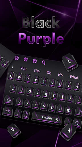 Cool Black Purple Glossy Keyboard screenshot 2