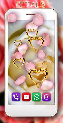 Rose Gold Hearts LWP screenshot 3