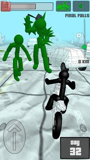 Stickman Zombie: Motorcycle Ra screenshot 2