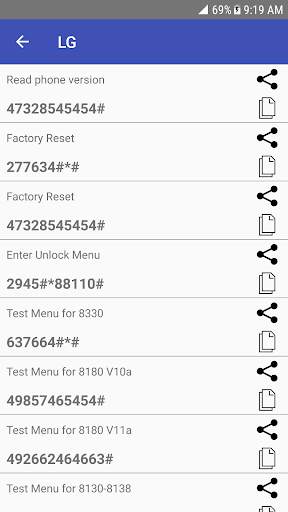 Mobile Secret Codes - MMI USSD screenshot 2
