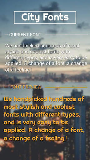 City Font for FlipFont , Cool Fonts Text Free screenshot 1