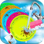 Washing dishes girls games logo