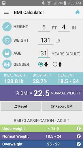BMI Calculator - Adult & Child screenshot 1