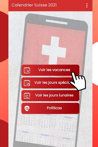 Calendrier Suisse 2021 pour mobile gratuit screenshot 1