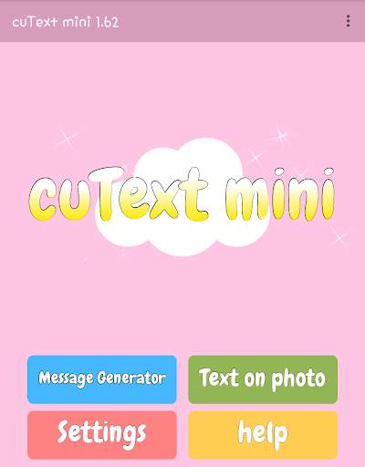 Cutext mini : text on photo, cute messages screenshot 1