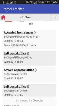 Parcel Tracker 2 تصوير الشاشة