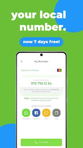 Vimoapp - wecall, 2nd number screenshot 6