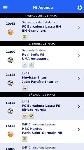 WOSTI Guía TV Fútbol, Deportes screenshot 2