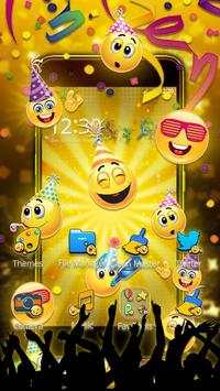 año nuevo Emoji 3D Theme screenshot 1