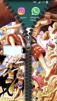 Luffy Zipper Lock Screen screenshot 2