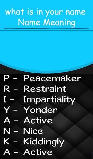 My Name Meaning  what is in your name, Name fact screenshot 1
