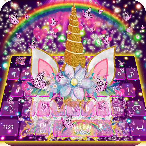 Keyboard pink unicorn icon