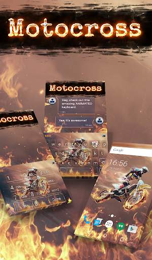 Motocross Animated Keyboard   Live Wallpaper screenshot 1