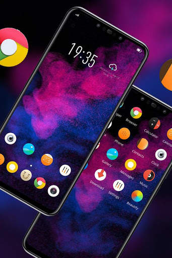 Colorful Particles theme Realme 3 launcher screenshot 2