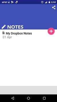 Notes for Dropbox 3 تصوير الشاشة