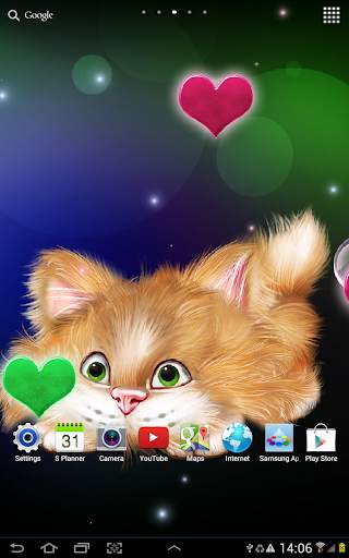 Funny Cat Live Wallpaper 6 تصوير الشاشة