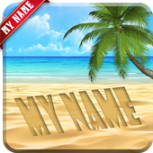 My Name Wallpaper On Sand icon