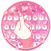 Nettes Finger-Liebes-Herz-Tastatur-Thema icon