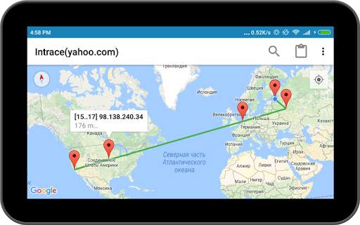 Intrace: Visual traceroute screenshot 5