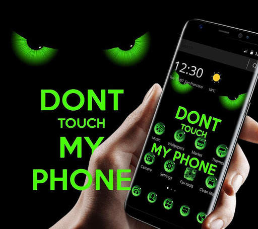 Green Dont Touch My Phone Theme screenshot 1
