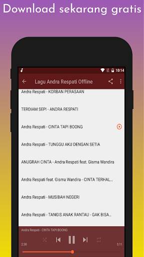 Lagu Andra Respati Offline screenshot 8