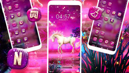 Unicorn Pink Forest Launcher Theme screenshot 4