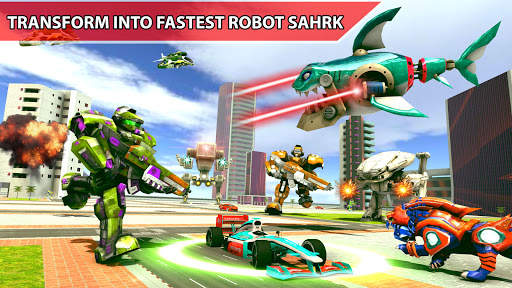 Lion & shark robot car games screenshot 5
