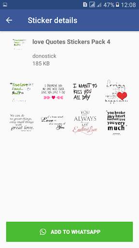 Love Quotes Stickers for WhatsApp screenshot 6