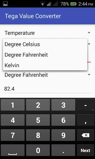 Tega Unit Converter Lite screenshot 4