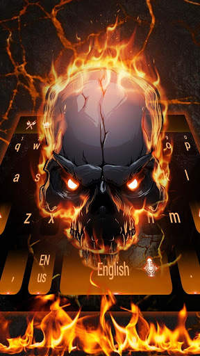 Hell blood fire skull  keyboard screenshot 1
