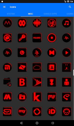 Flat Black and Red Icon Pack screenshot 16