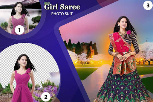 Girl Saree Photo Editor - Saree Photo Suit screenshot 1