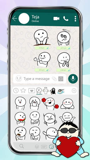 Stiker Emoji Funny Bun Man screenshot 2