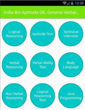 India Bix Aptitude GK, General Verbal Reasoning GS screenshot 6