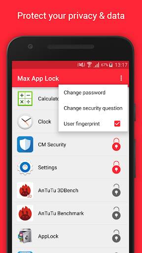 Max App Lock with Fingerprint 3 تصوير الشاشة