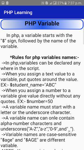 Php Learning screenshot 6