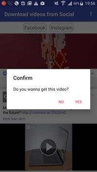 Download videos from Social screenshot 1
