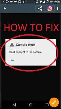 Fix for can't connect to the camera error screenshot 2
