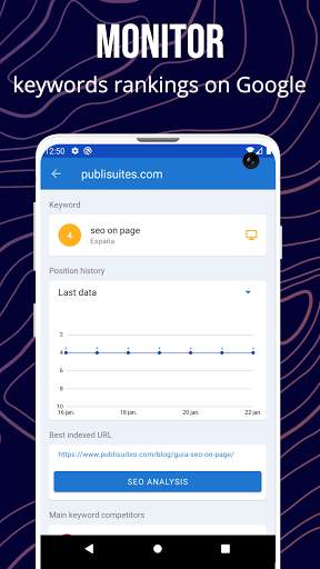 SEO Keywords Rank Tracker by TrueRanker Tools 2 تصوير الشاشة